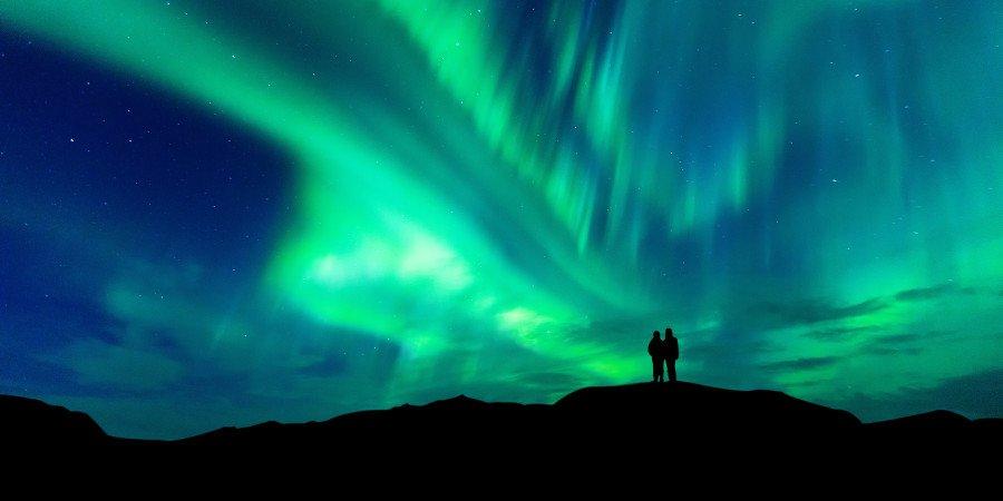 Romantica aurora boreale